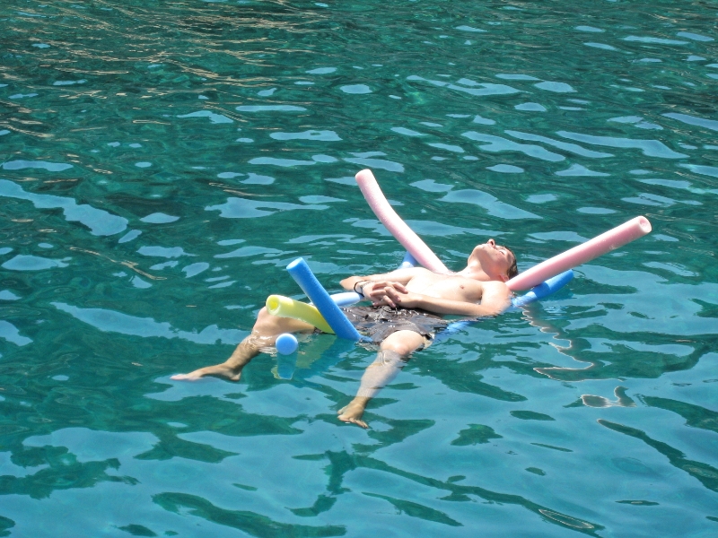 Thomas asleep in the sea Turkey.jpg